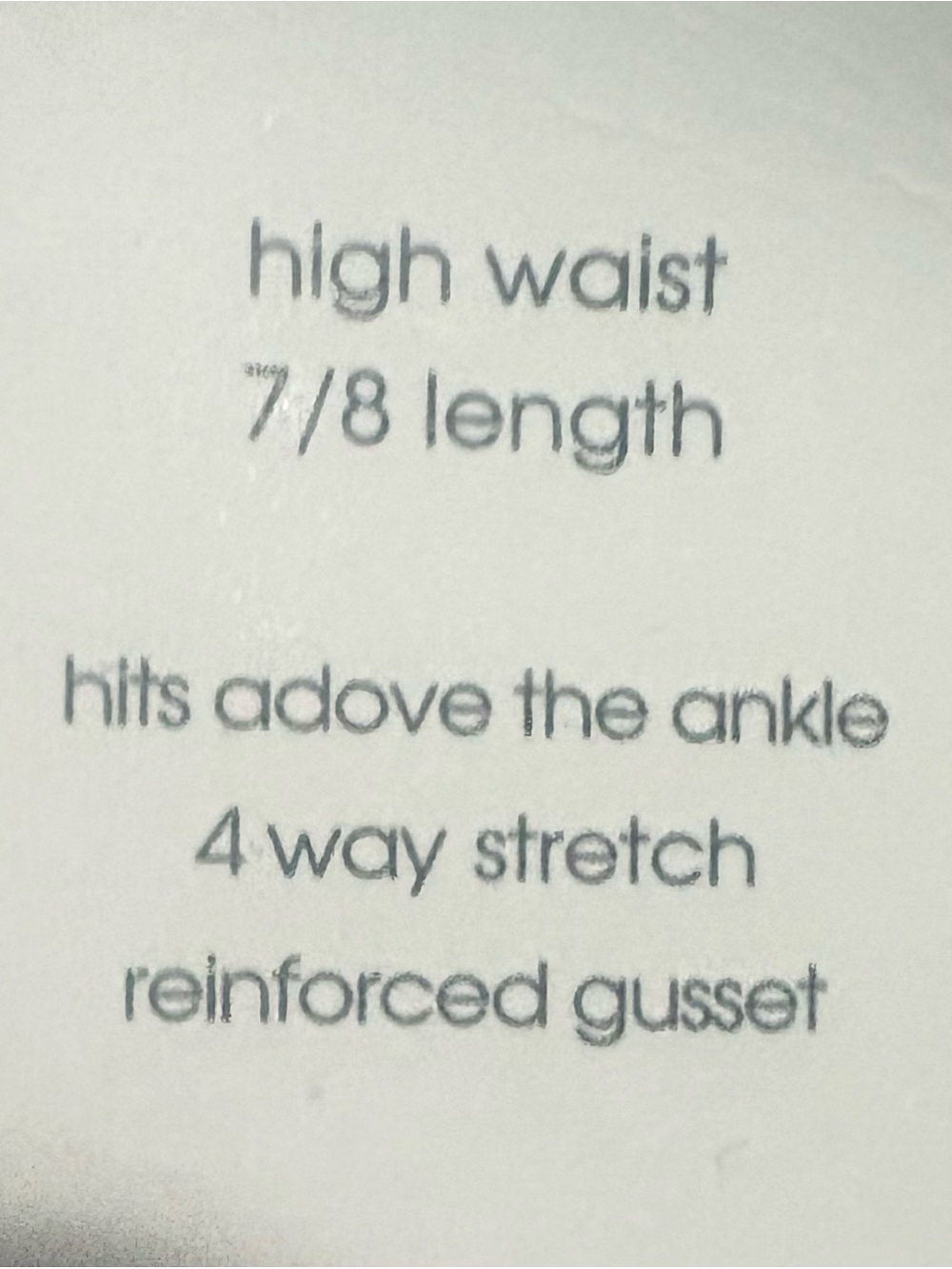 NWT Calvin Klein Powder Blue Performance 7/8 Leggings - Picture 7 of 7